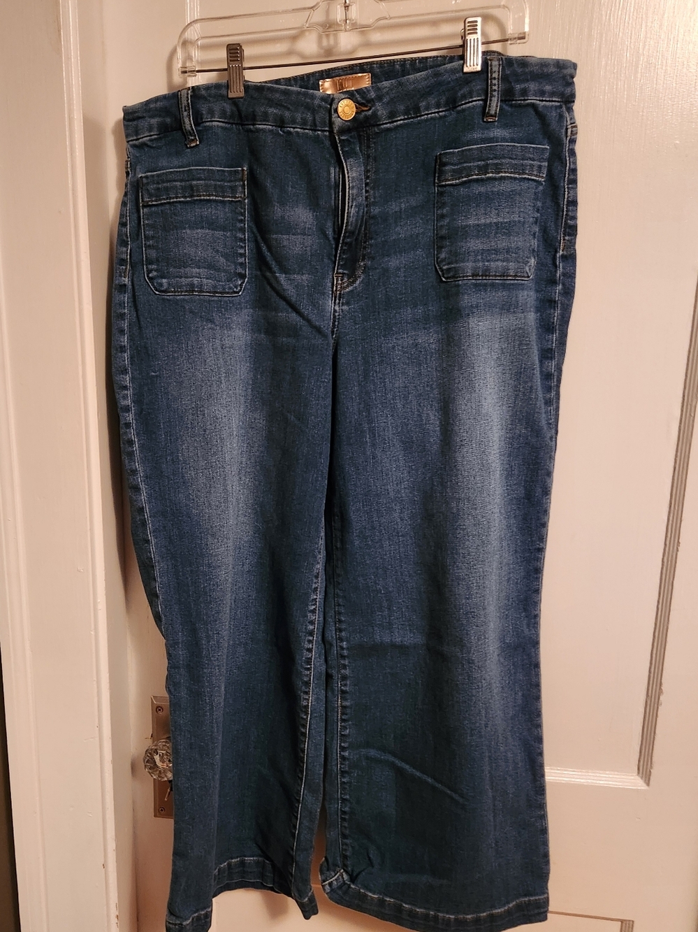 Kut From The Kloth Wide Leg Dark Denim Jeans Size 16